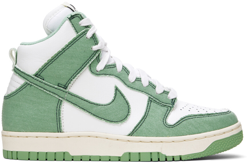 

Зелено-белые кроссовки Dunk Hi 1985 Nike