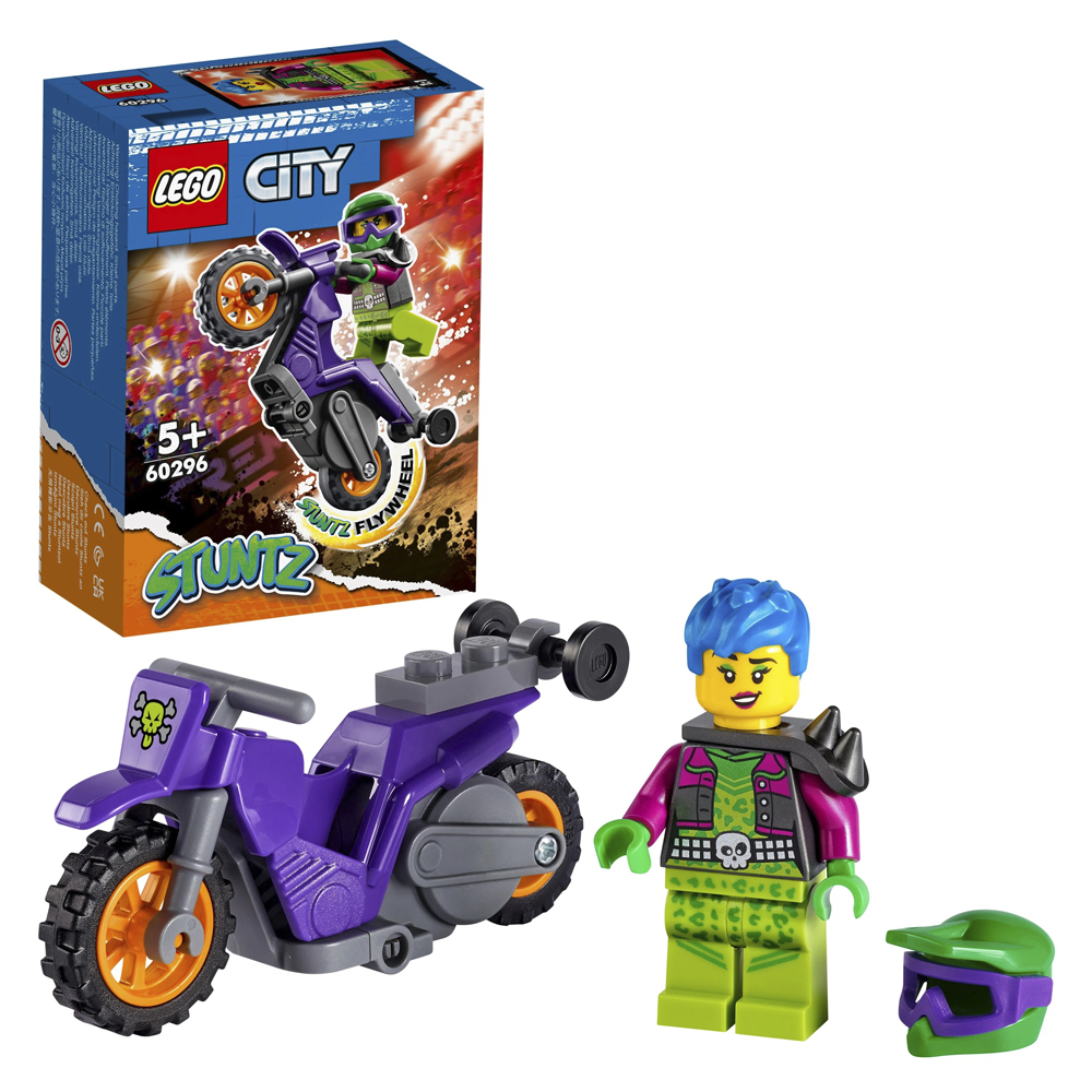 Конструктор LEGO City 60296 Акробатический трюковый мотоцикл конструктор lego city трюковый самолет 60323