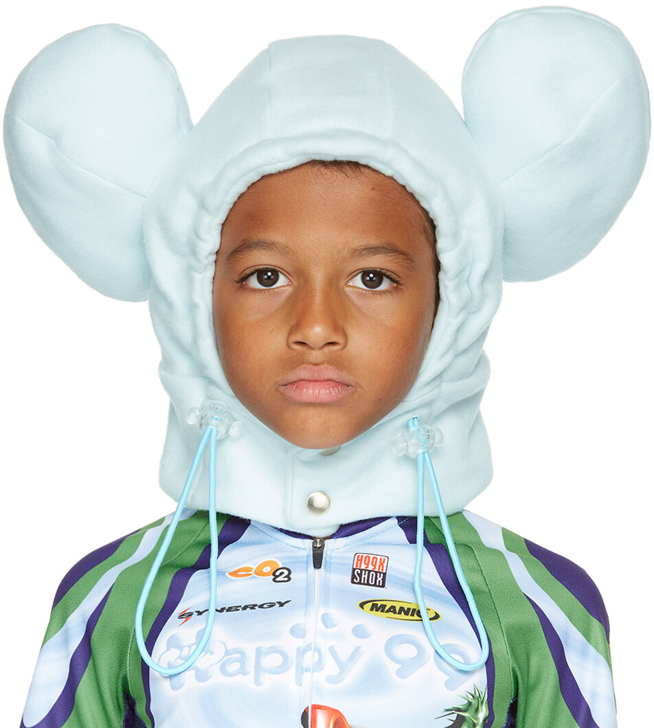 

SSENSE Эксклюзивная детская синяя шапка Happy Happy99