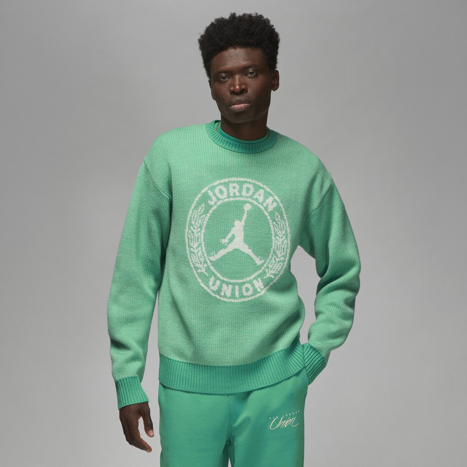 

Джемпер Nike Jordan X Union, зеленый/белый