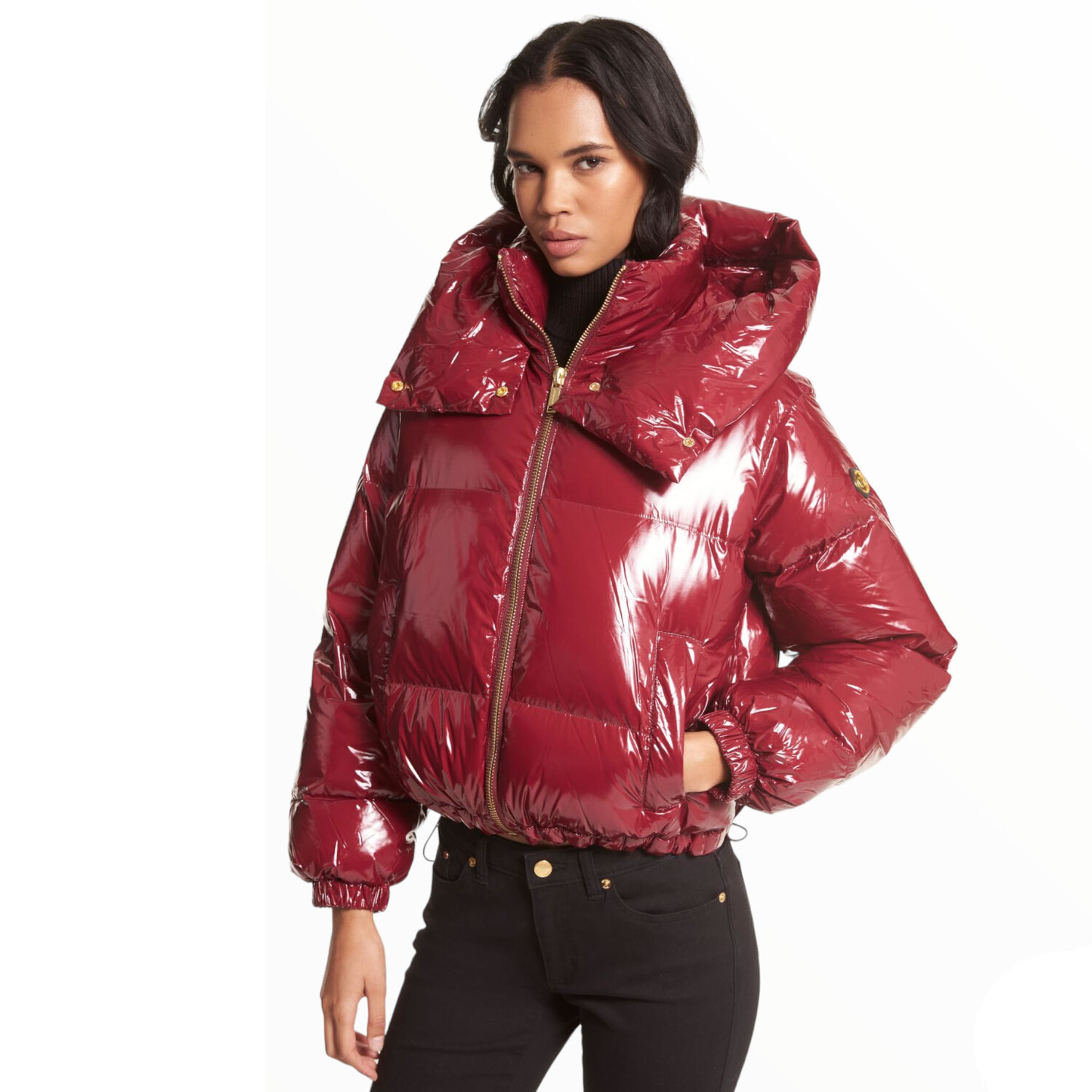 

Пуховик Michael Michael Kors Cire Nylon Puffer, бордовый, Красный