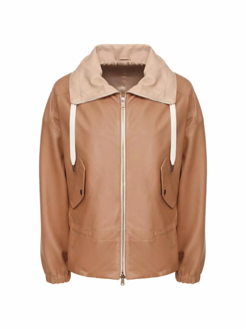 

Кожаная куртка Brunello Cucinelli, Коричневый