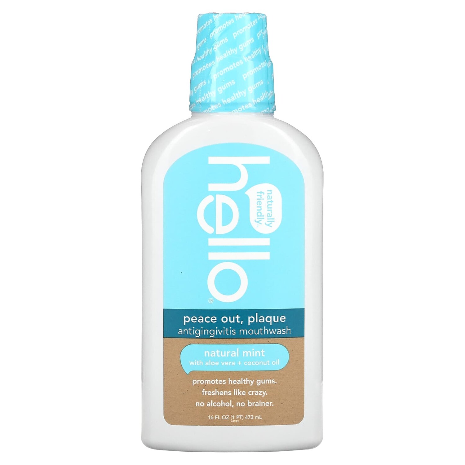 

Antigingivitis Mouthwash, Natural Mint, 16 fl oz (473 ml) Hello