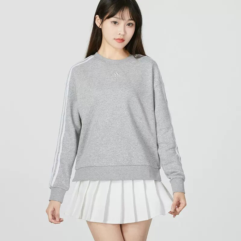 

Свитшот Adidas, серый/белый