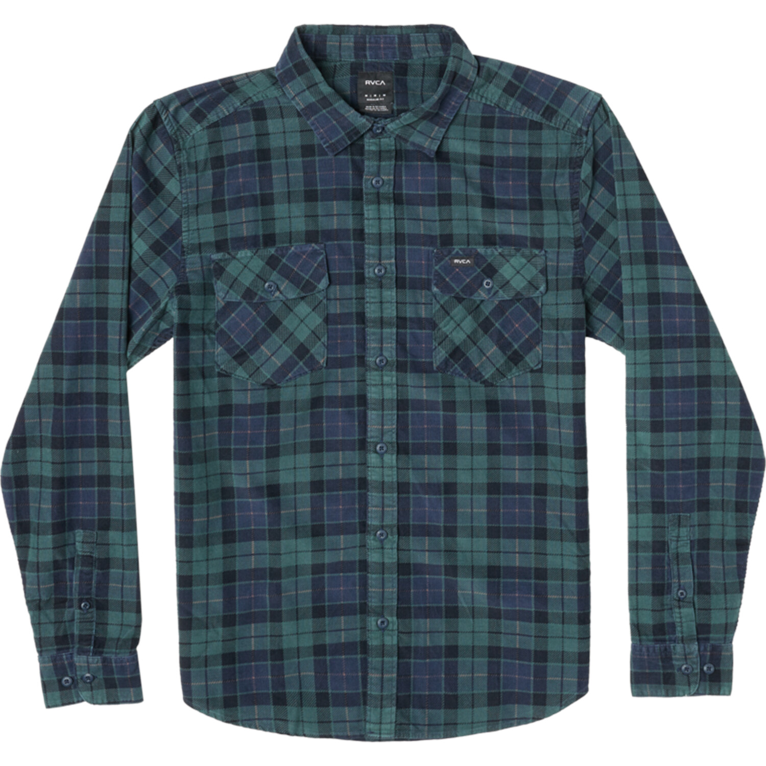 

Рубашка с длинными рукавами RVCA Blues Walk Cord, зеленый