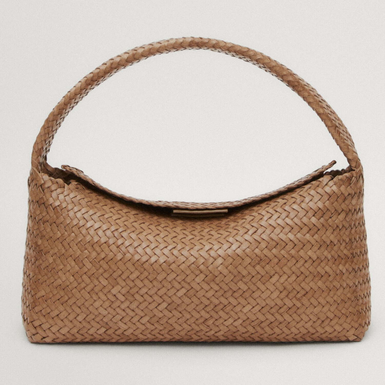 

Сумка Massimo Dutti Woven Nappa Leather, бежевый