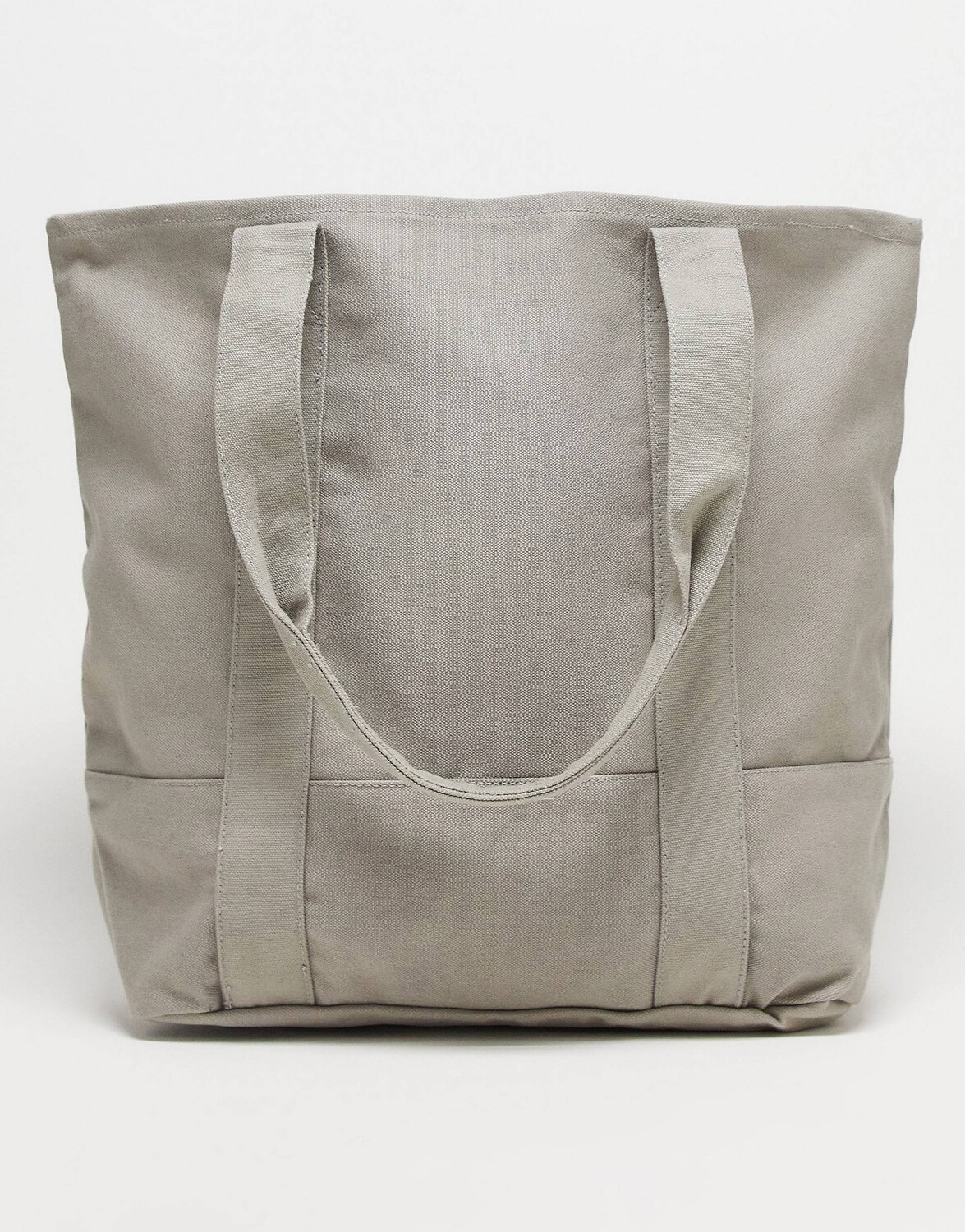 

Серая объемная большая сумка из плотного хлопка ASOS DESIGN - GREY