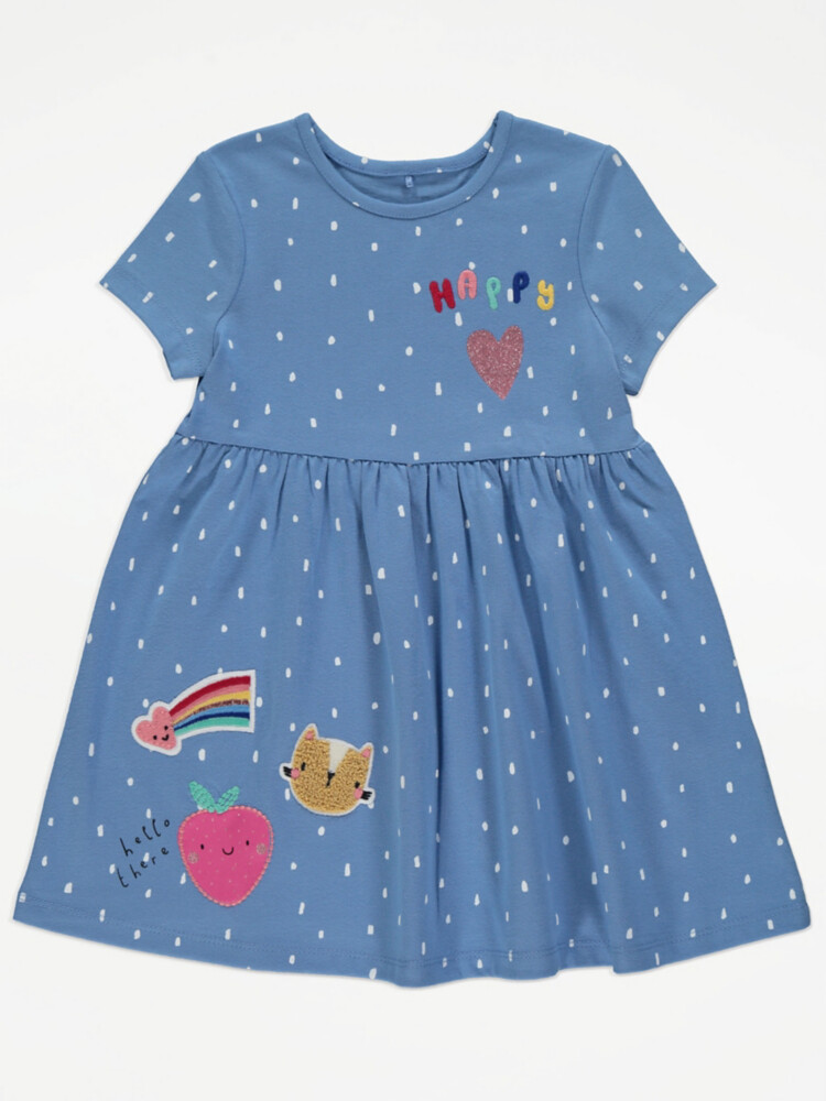 

Веселое платье Blue Spot Happy Patch George., синий