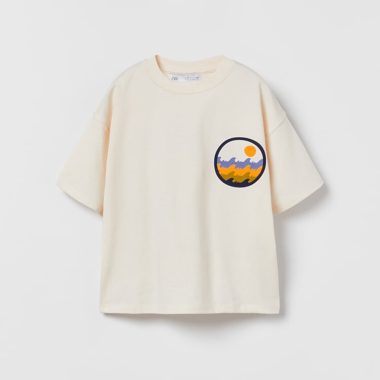 

Футболка Zara Waves, песочный