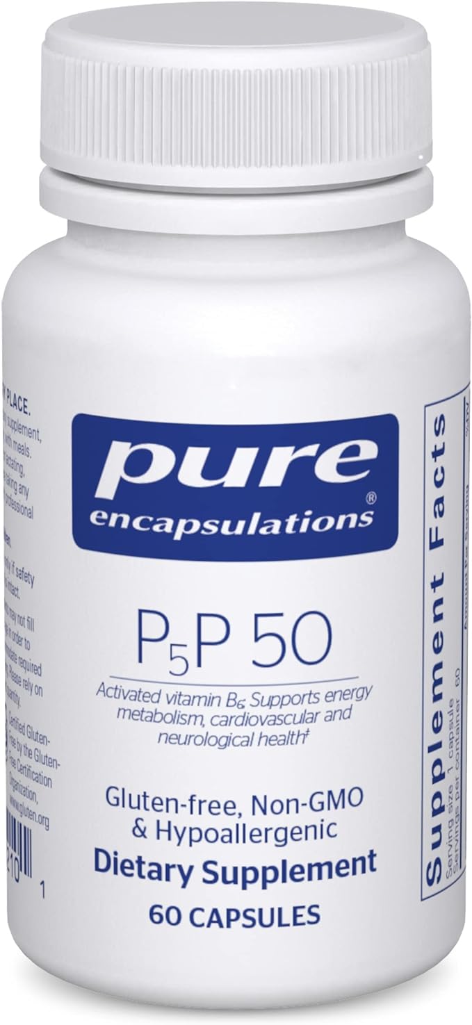 цена Витамин B6 Pure Encapsulations P5P 50, 60 капсул