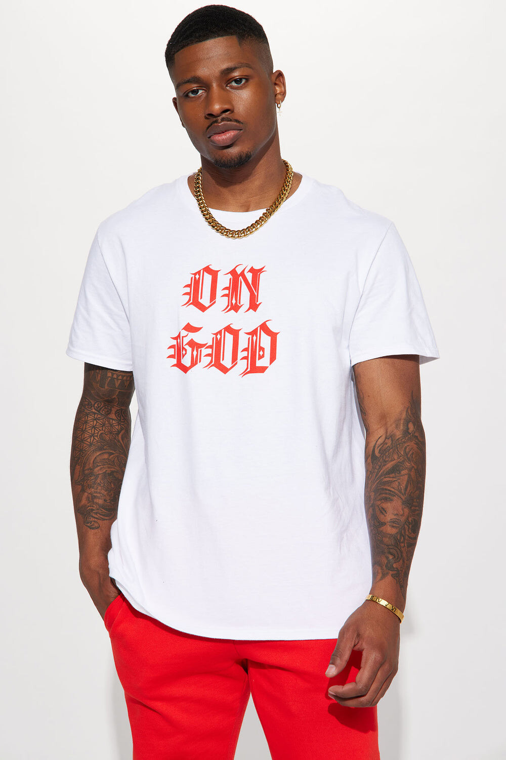 

Футболка Fashion Nova GODFNM, белый