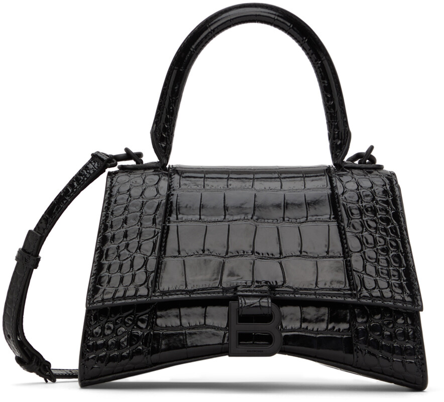 

Черная маленькая сумка через плечо \Песочные часы\"" Balenciaga
