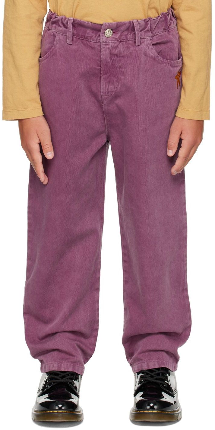 Детские фиолетовые выстиранные брюки The Campamento