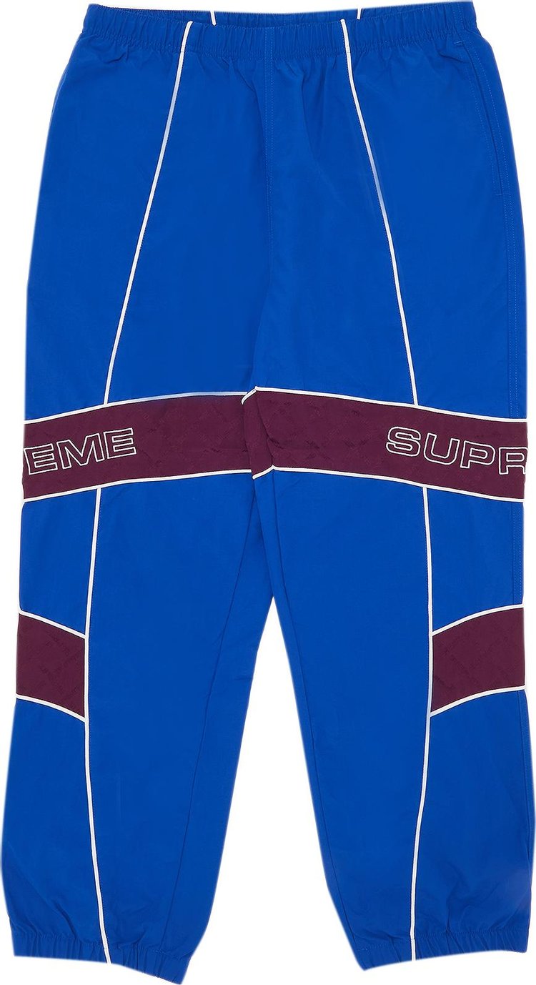 Брюки Supreme Jacquard Panel Track Pant 'Royal', синий брюки supreme x umbro track pant blue синий