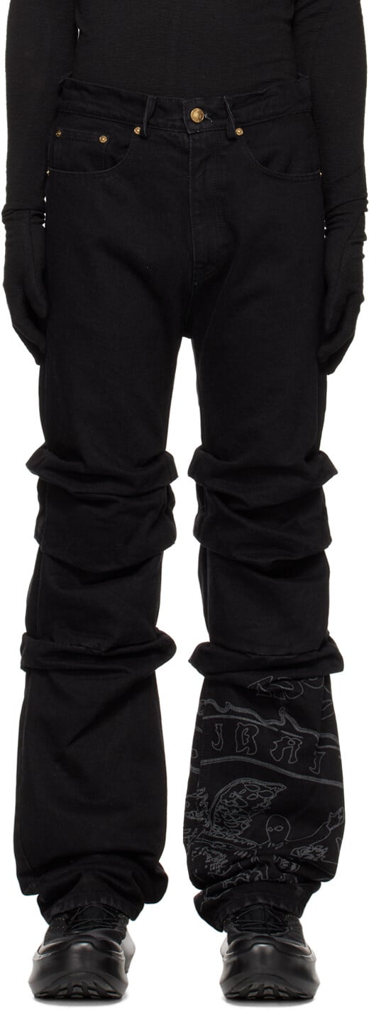 

Джинсы SSENSE Exclusive Black Big Plaster Jeans KUSIKOHC