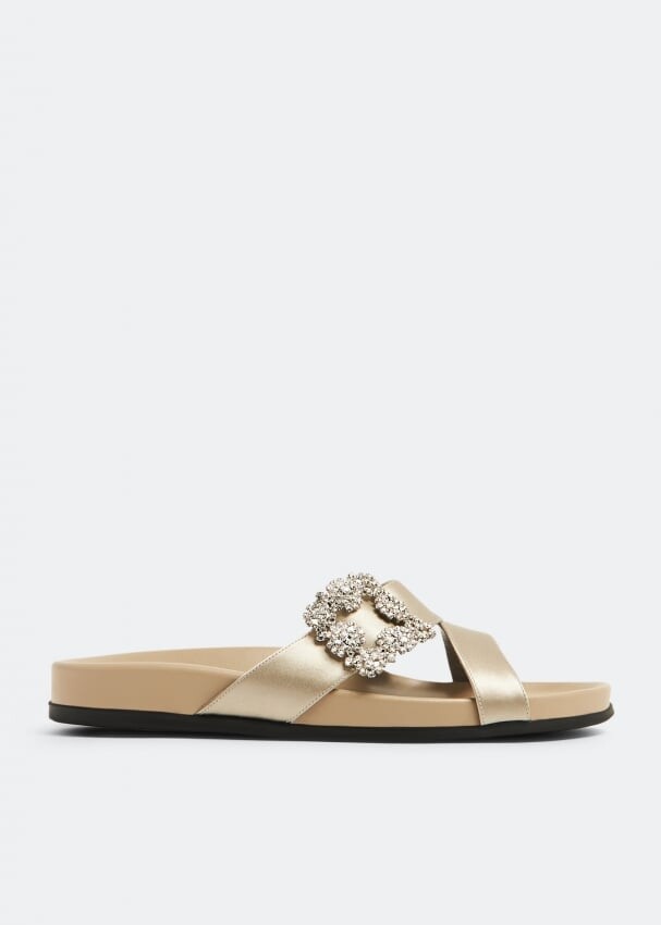 

Мюли Manolo Blahnik Chilanghi Flat, бежевый