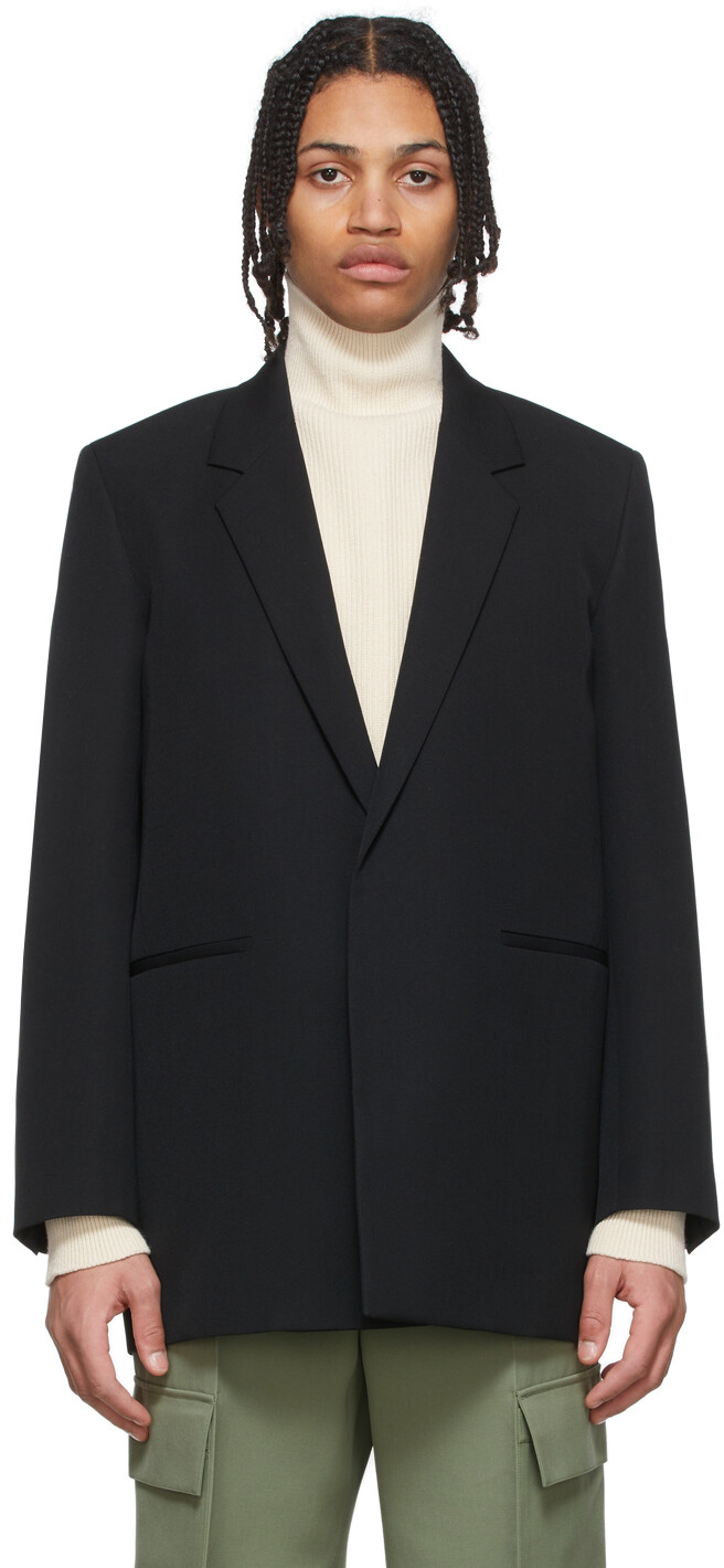 

Черный шерстяной пиджак Sharp Jil Sander