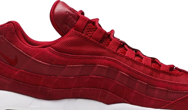 Nike air max 95 premium trainers in red hotsell