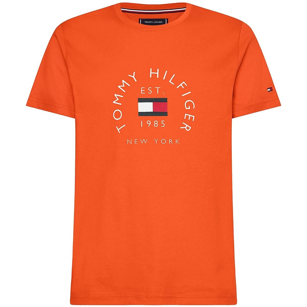 

Футболка Tommy Hilfiger Slim Fit Flag Logo, оранжевый