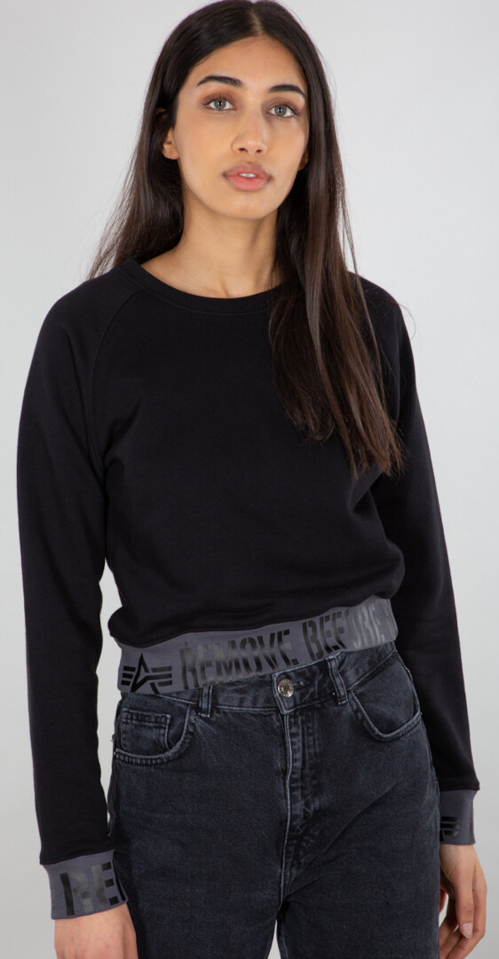 

Пуловер Alpha Industries RBF Cropped женский, черно-серый