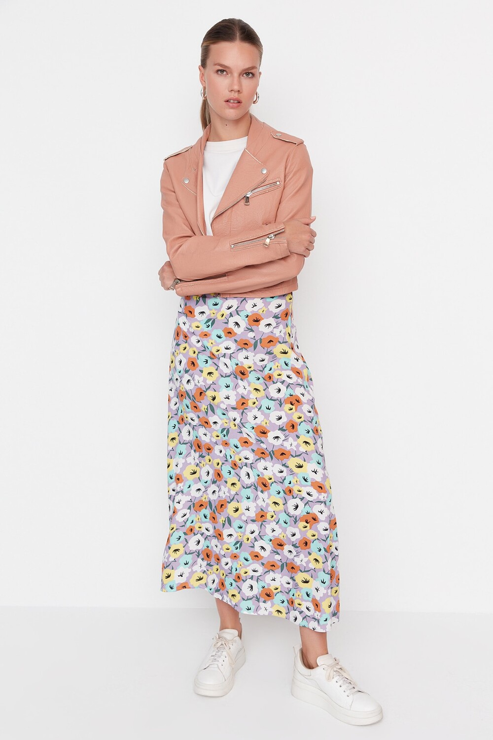 

Юбка - Фиолетовый - Макси Trendyol Modest, фиолетовый