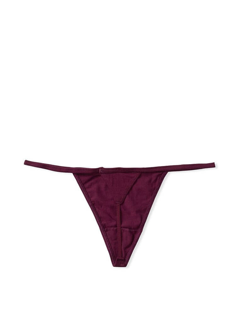 

Трусы-стринги Victoria's Secret Stretch Cotton V-String, темно-бордовый