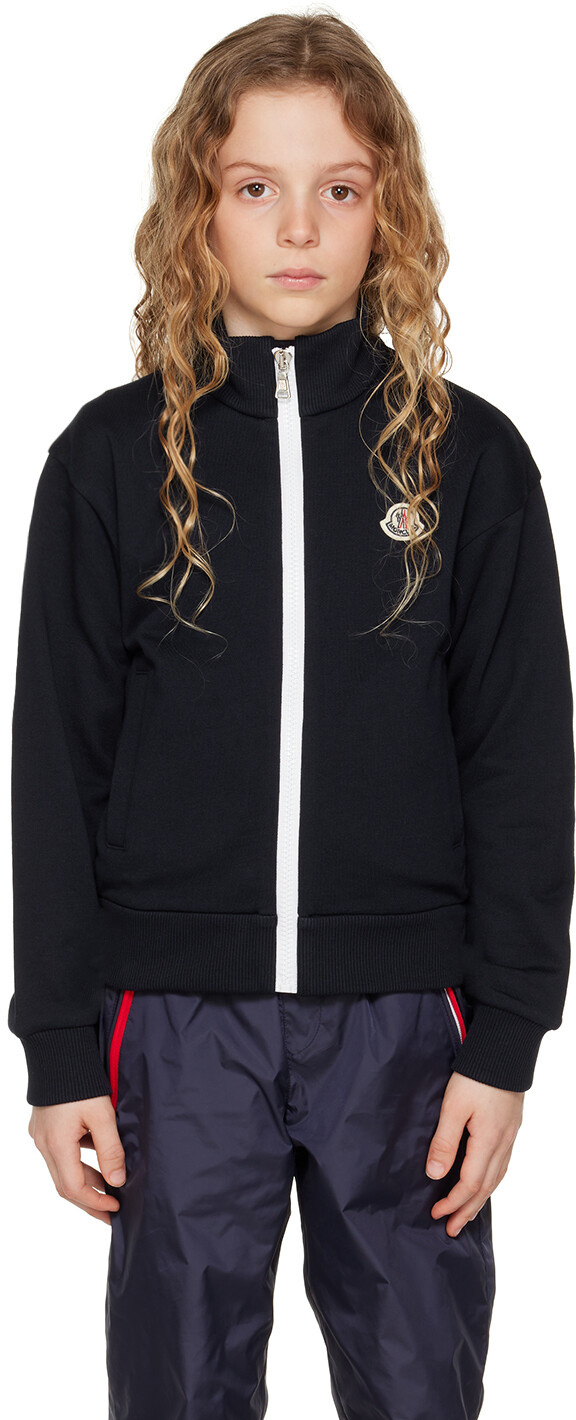 

Moncler Enfant Kids Темно-синяя толстовка с нашивкой, Синий