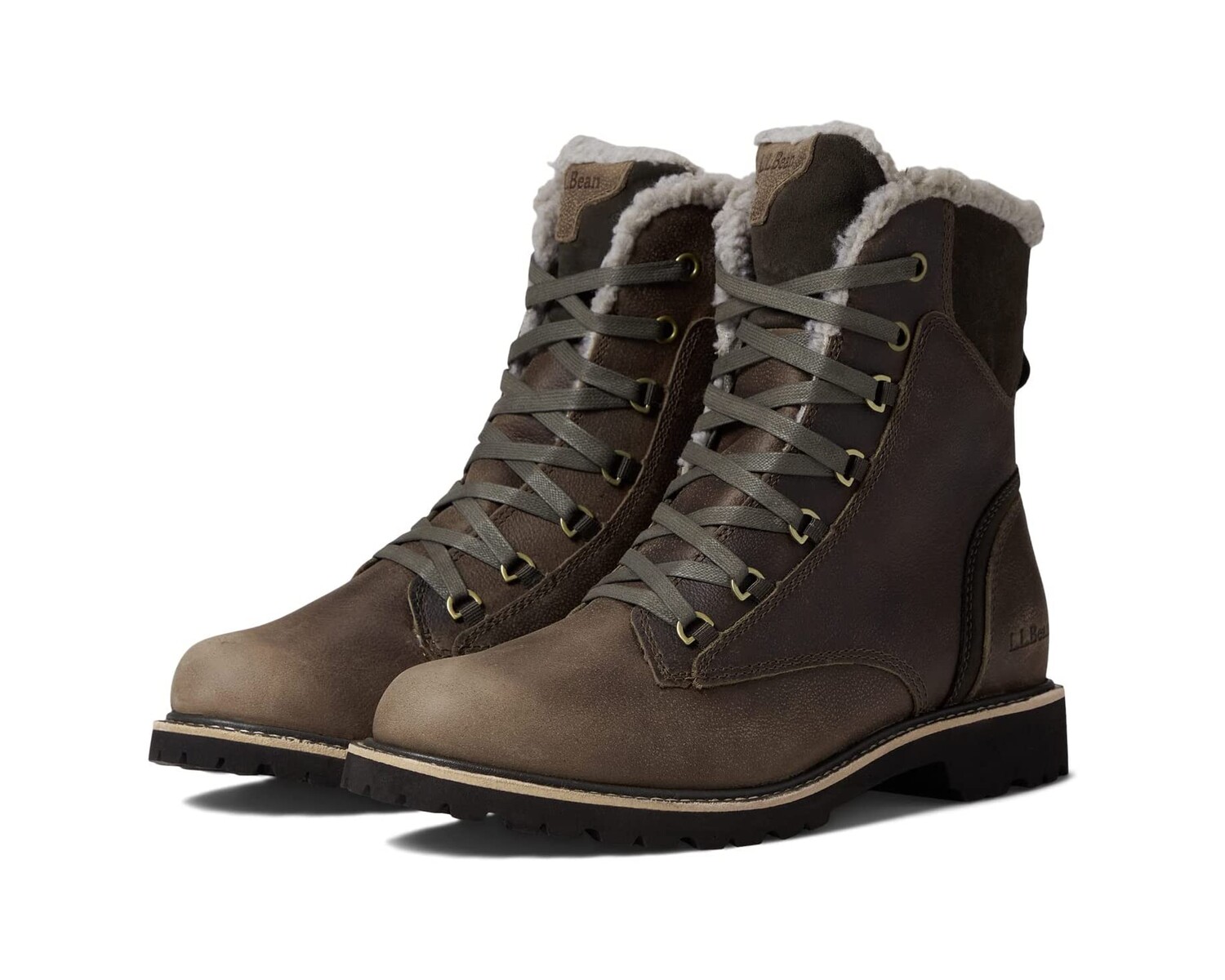 

Ботинки Rugged Cozy Boot Lace-Up L.L.Bean, пепел