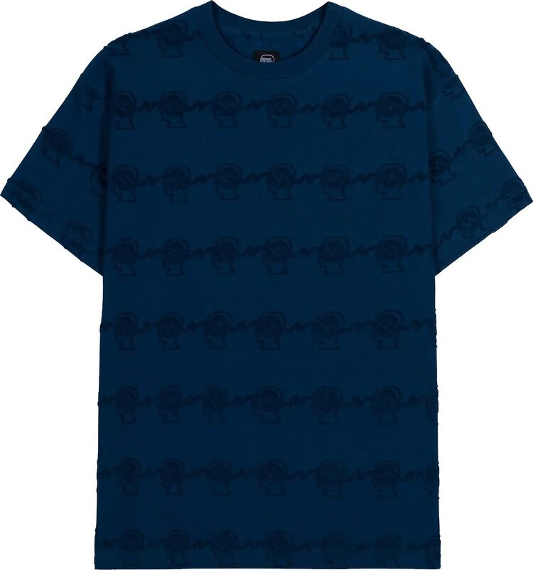 

Футболка Brain Dead Running Head Textured Stripe Short-Sleeve 'Navy', синий