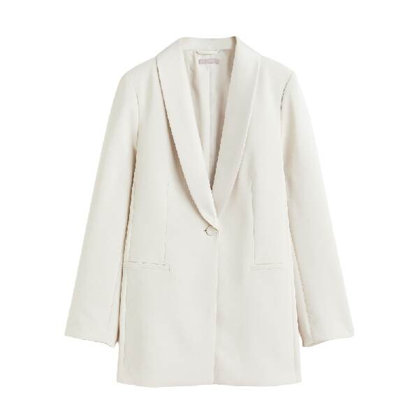

Жакет с воротником-шалью H&M Shawl-collared Jacket, светло-бежевый