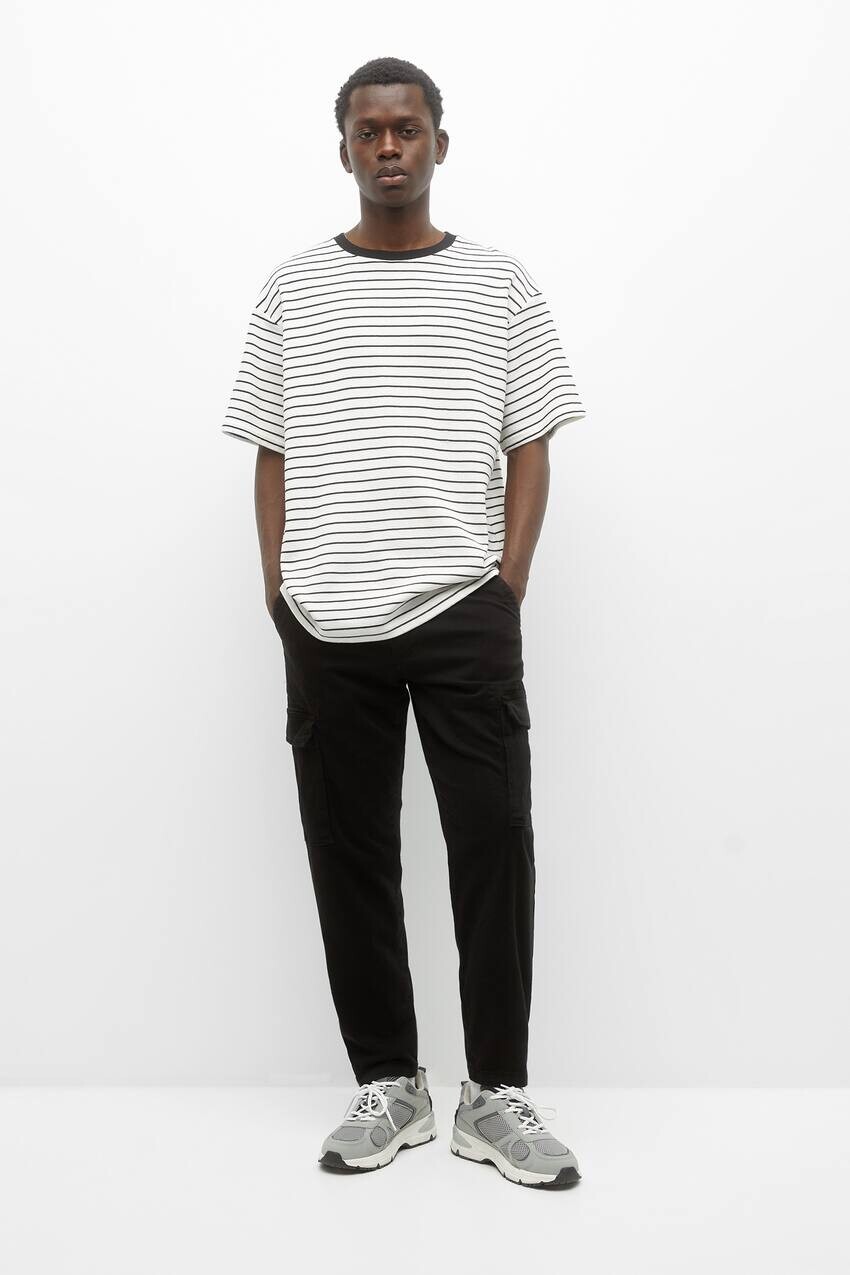 

Узкие брюки карго Pull&Bear, черный