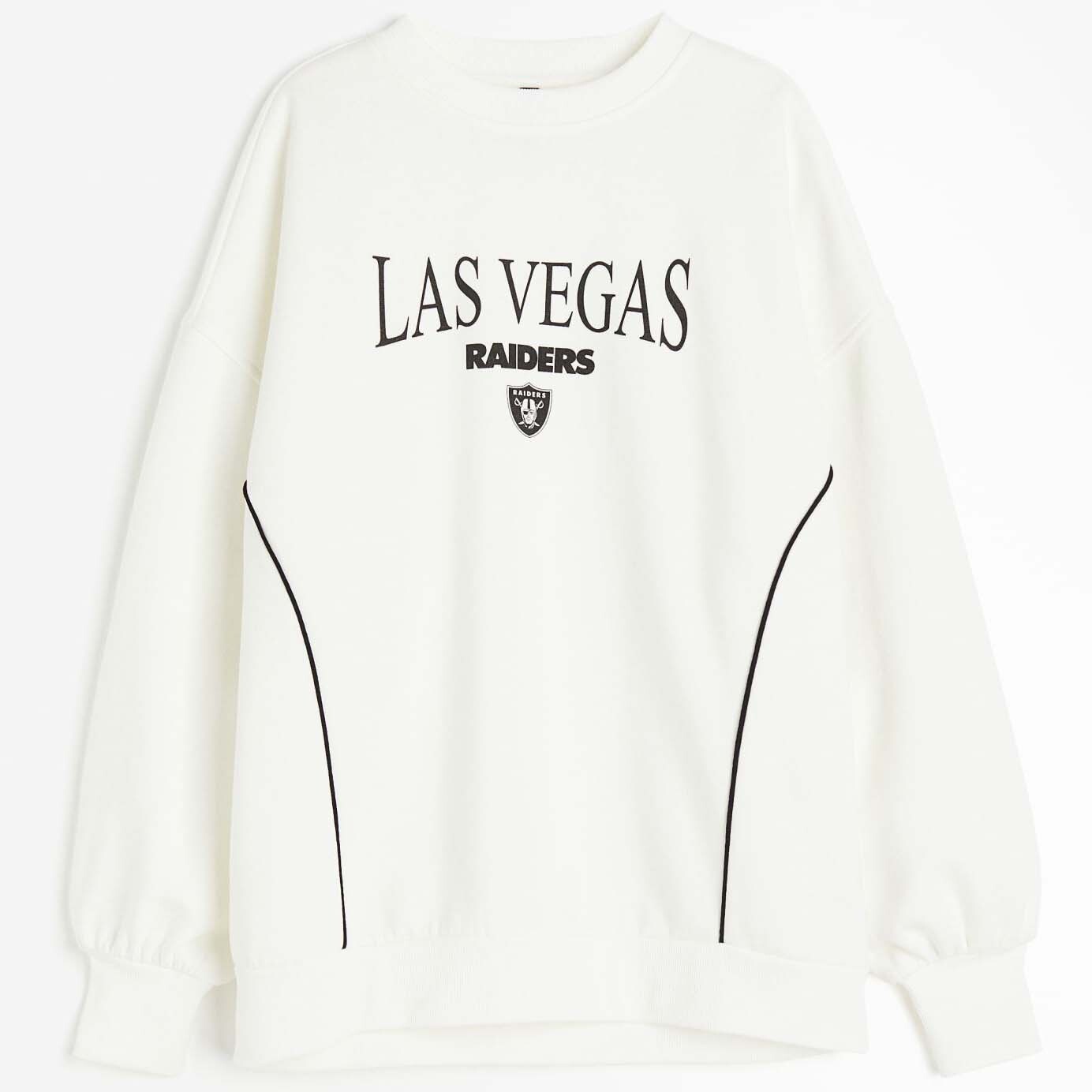 

Свитшот H&M NFL Printed Oversized, кремовый, Бежевый