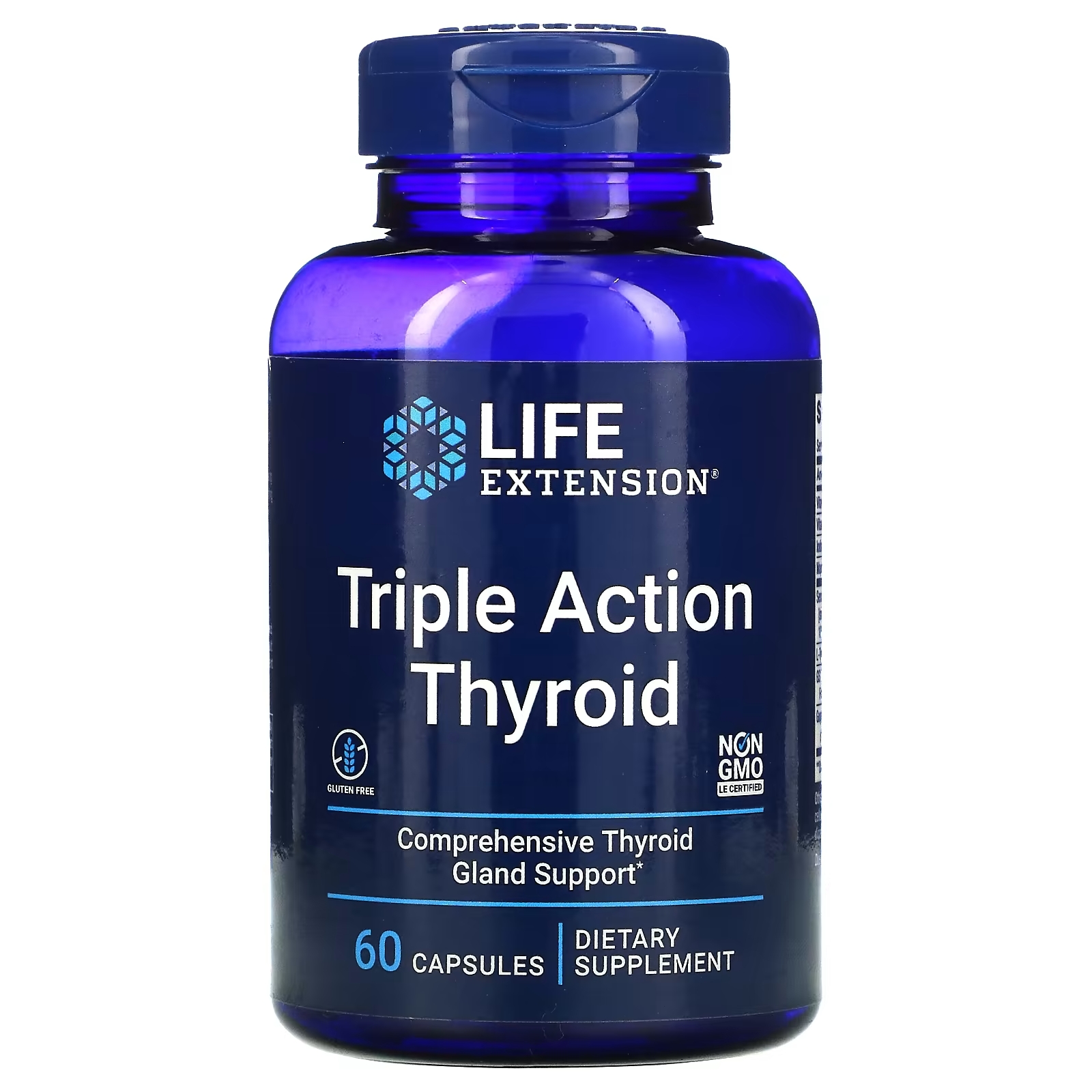 Комплекс для Здоровья Щитовидной Железы Тройного Действия Life Extension, 60 капсул natural factors добавка для здоровья щитовидной железы 60 растительных капсул