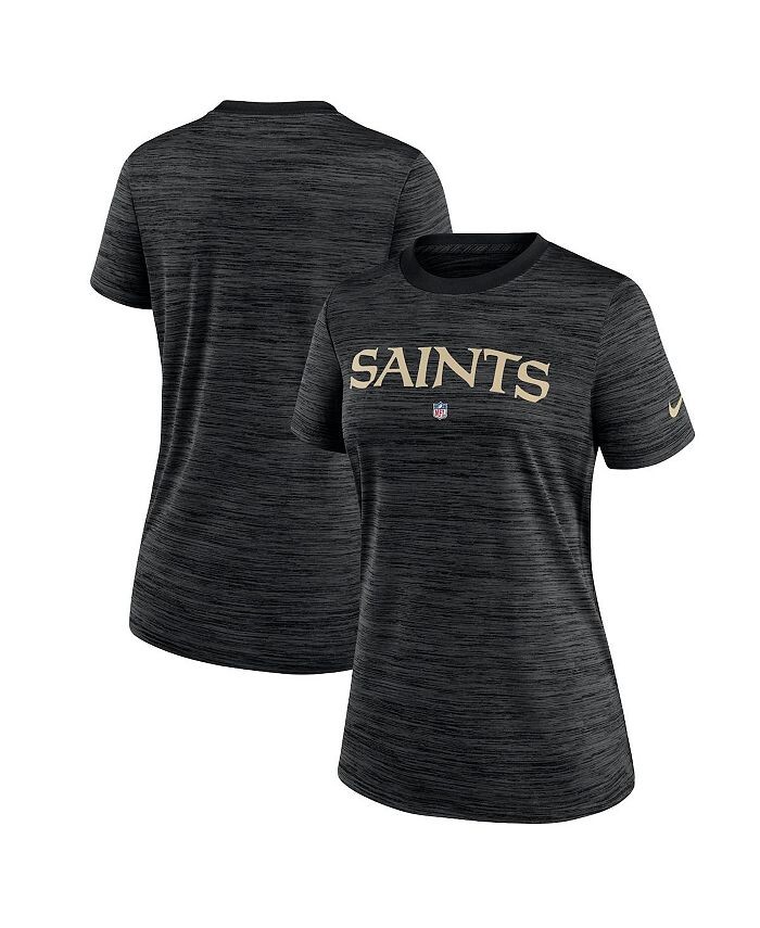 

Женская черная футболка New Orleans Saints Sideline Velocity Performance Nike, черный