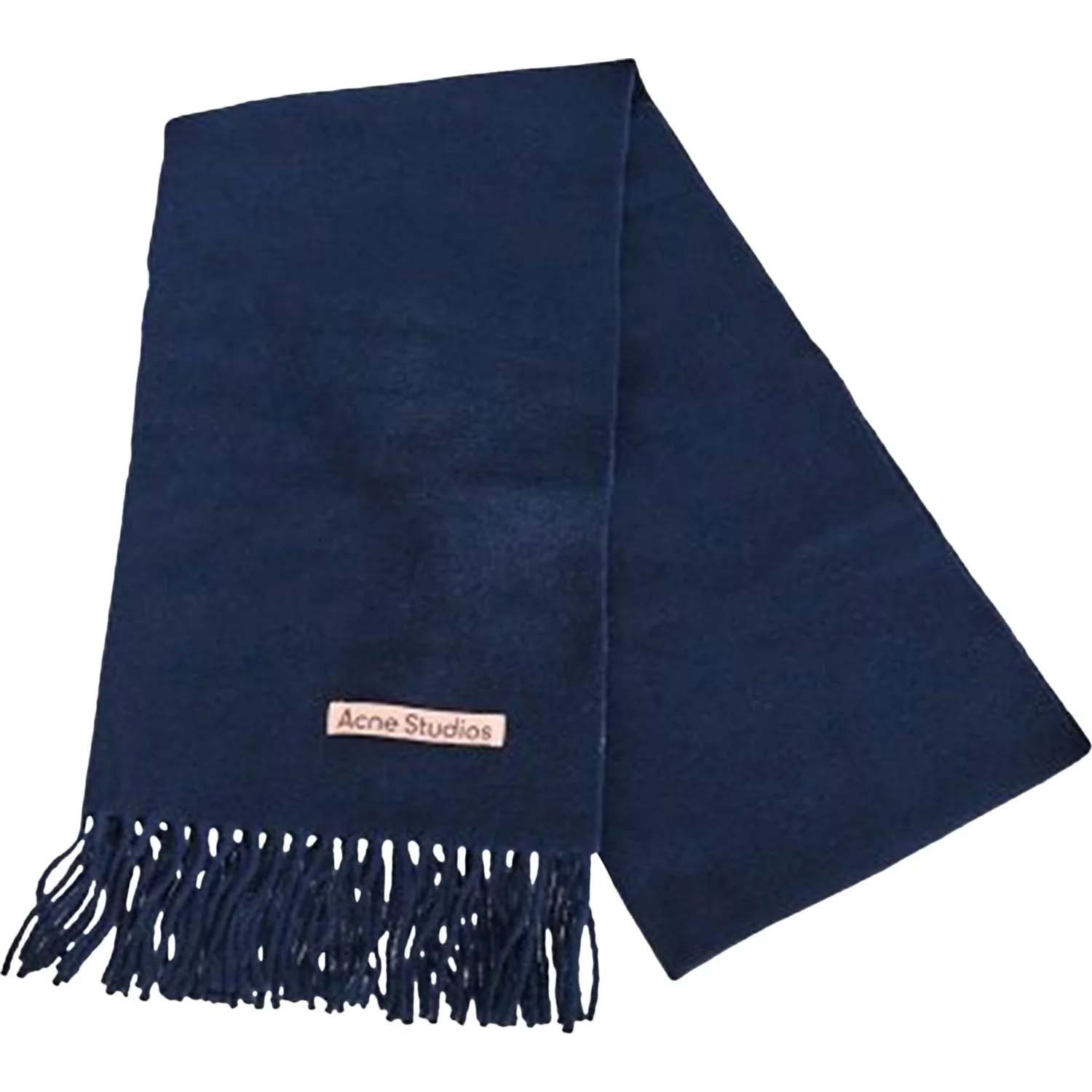 Шарф Acne Studios Wool Fringe, темно-синий шарф apart хлопок с бахромой one size синий