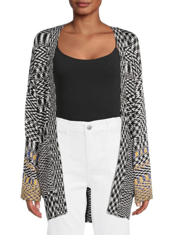 

Удлиненный кардиган с узором шеврон Missoni Black white