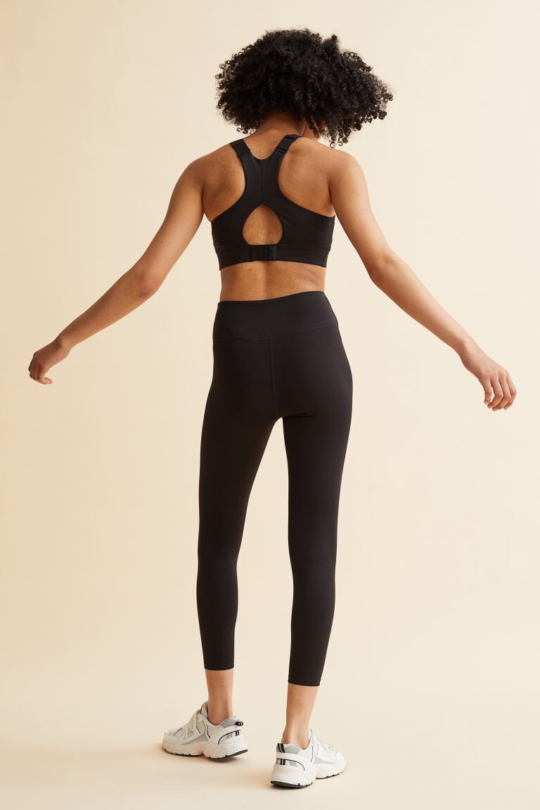 

Спортивные леггинсы с высокой талией H&M, черный