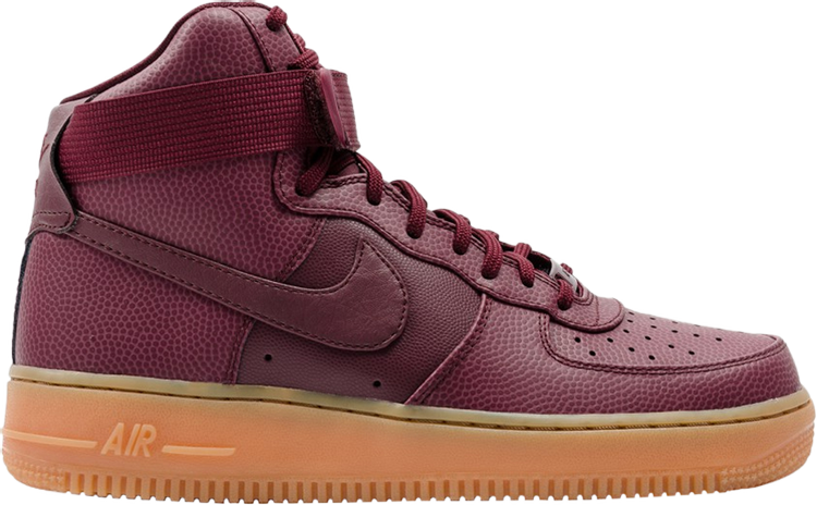 Maroon high top sale air force ones