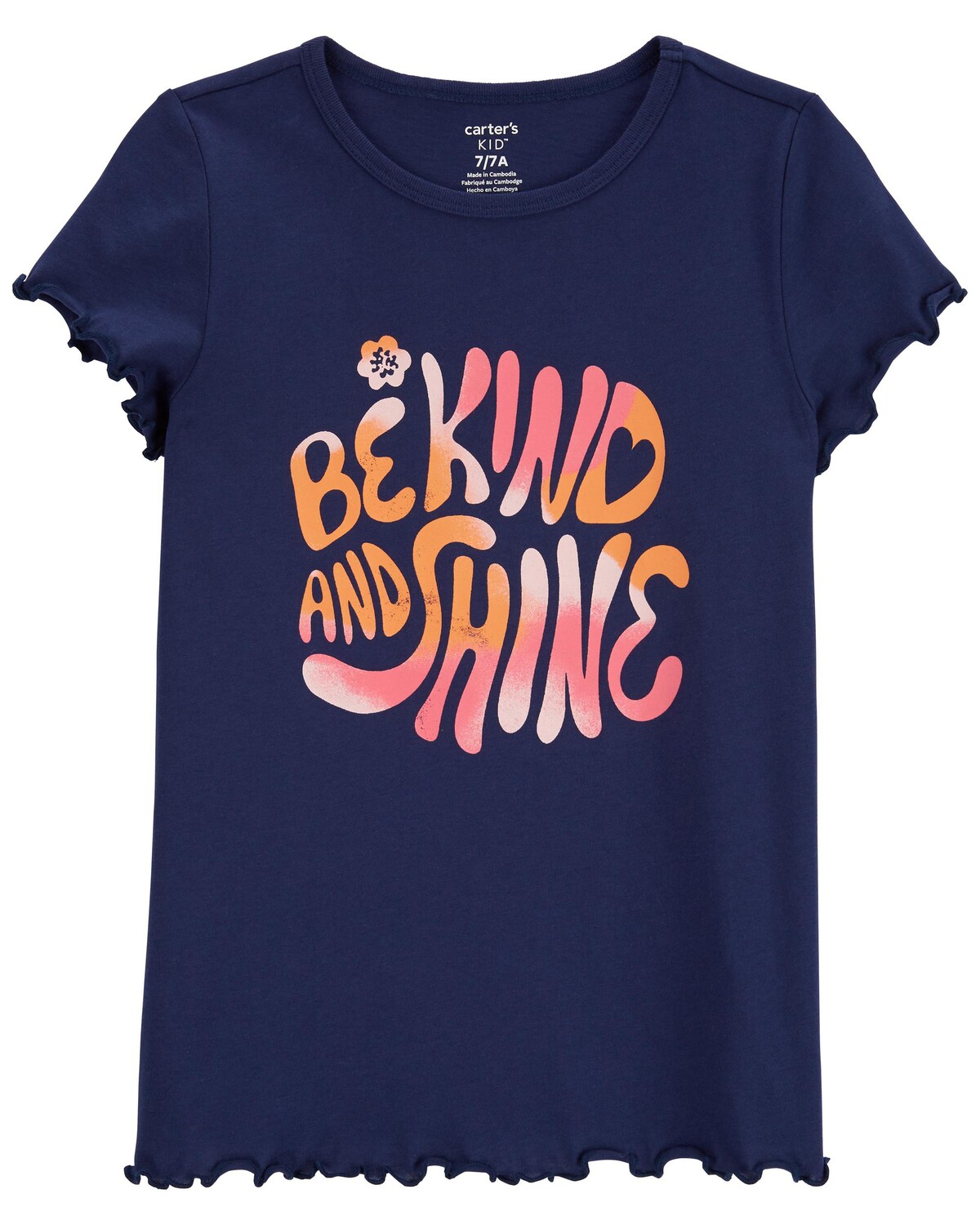 

Футболка Kid Be Kind And Shine из джерси Carter's, темно-синий