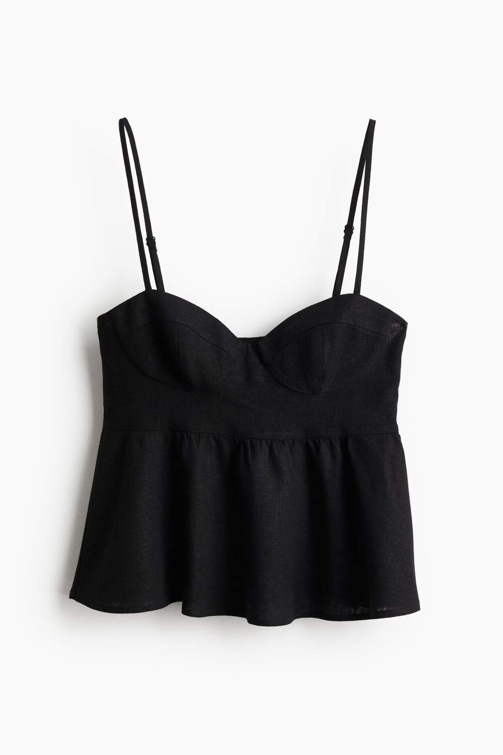 

Топ H&M Linen-blend Bustier, черный