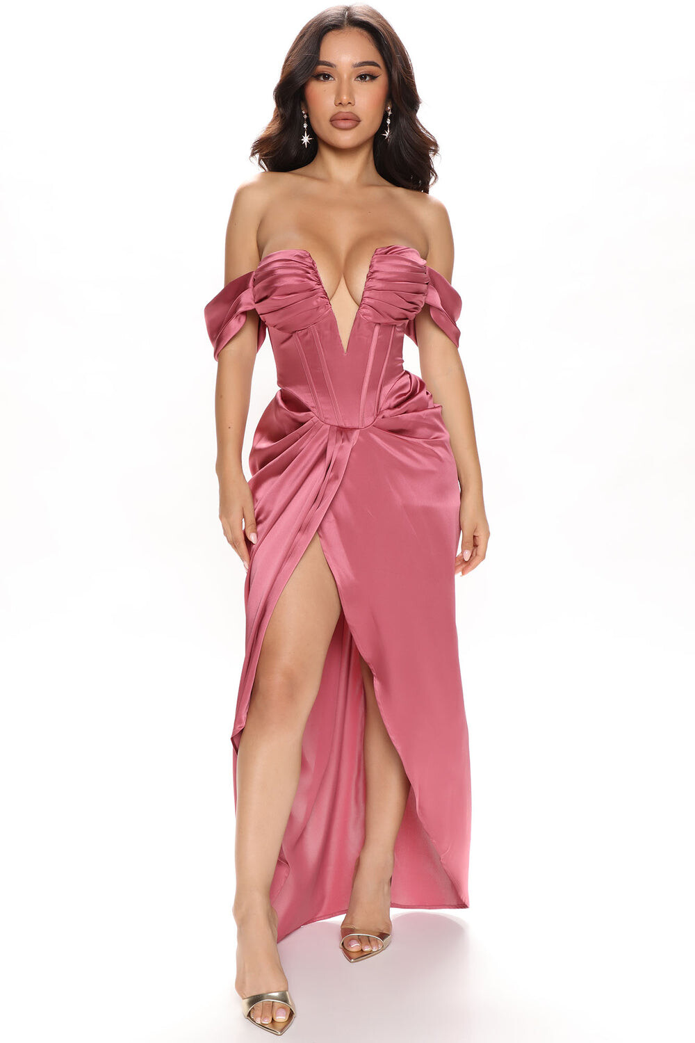 

Платье Fashion Nova MD8006, марсала