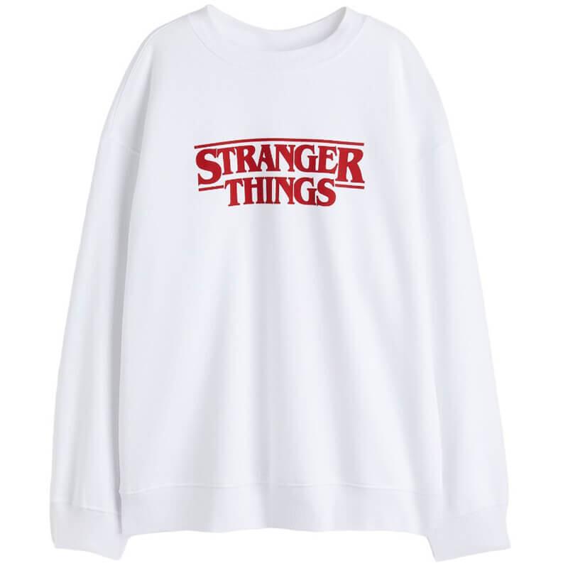 

Свитшот H&M Printed Stranger Things, белый