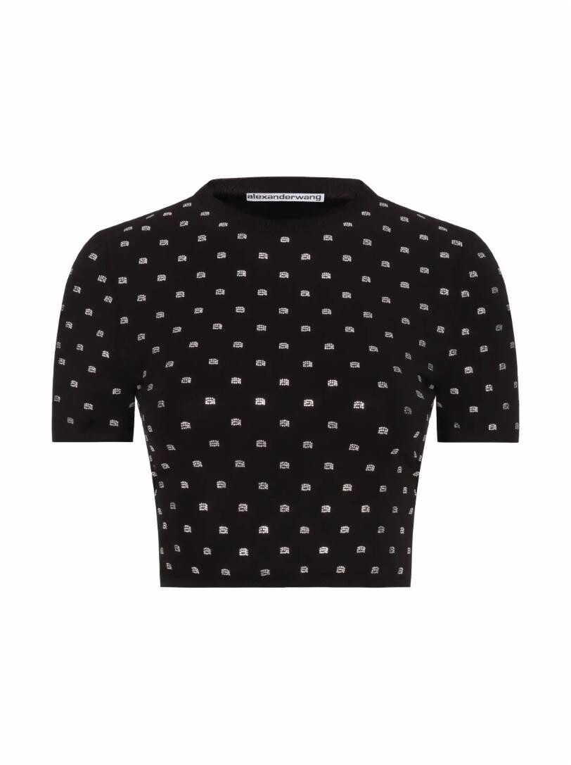 

Укороченная футболка с монограммой Alexander Wang