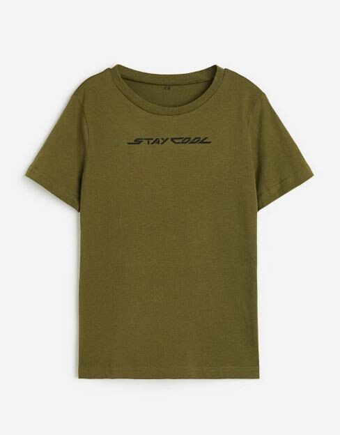 

Футболка с надписью H&M Stay Cool, темно-зеленый