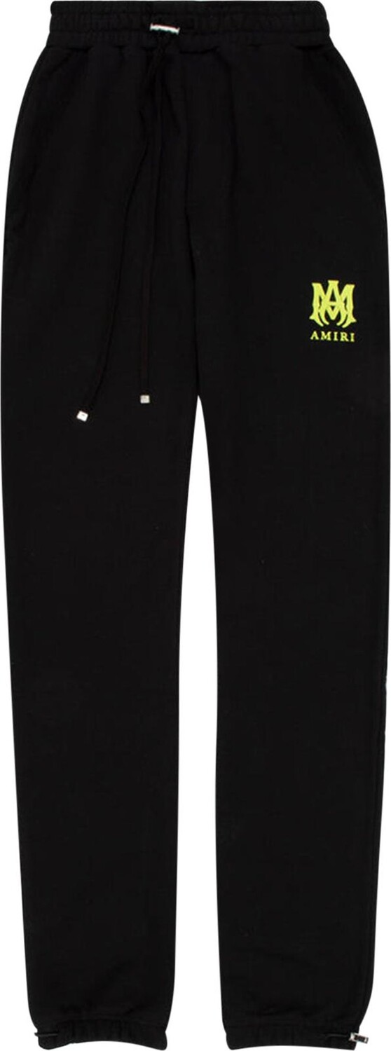 

Спортивные брюки Amiri MA Logo Sweatpant 'Black/Lime', черный