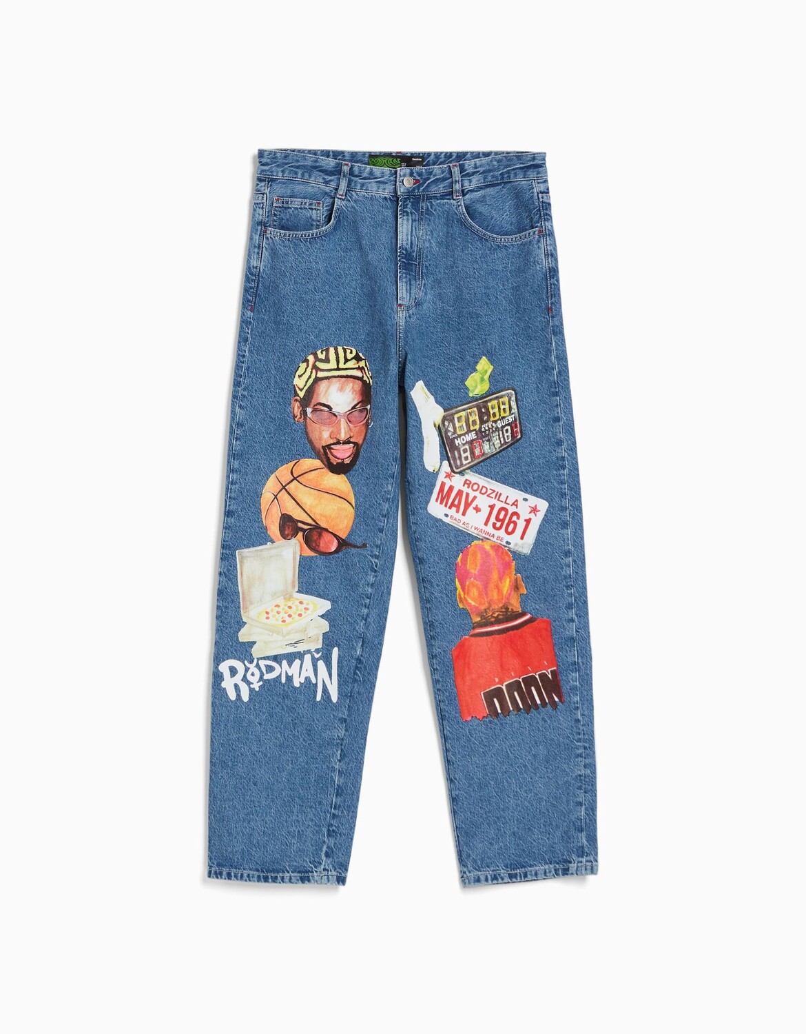 

Джинсы Bershka X Dennis Rodman Wide Skate, синий