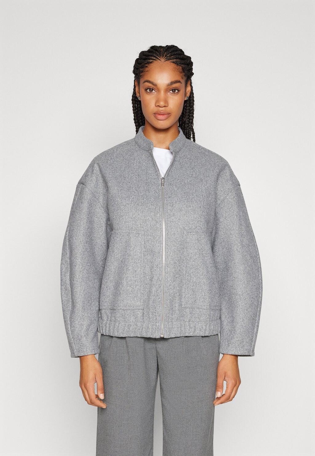 

Бомбер Chaquetas Pieces PCDEBBIE JACKET, цвет light grey melange