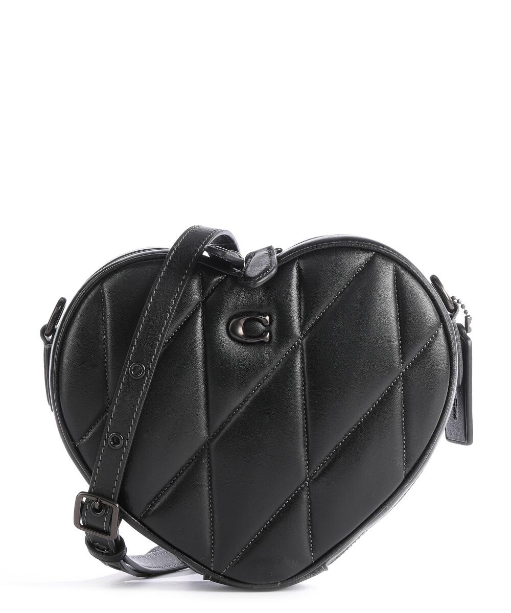 

Сумка через плечо Heart из мелкозернистой кожи Coach, черный