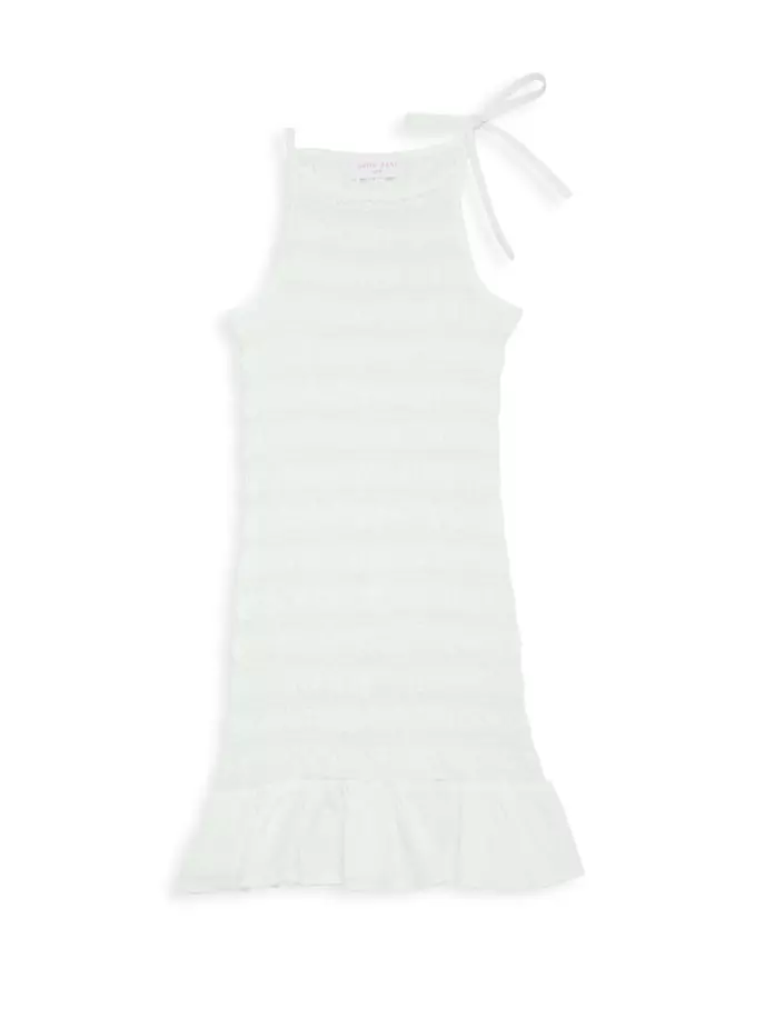 Мягкое платье из тенселя с присборенными оборками для маленьких девочек и девочек Bella Dahl, цвет beach glass