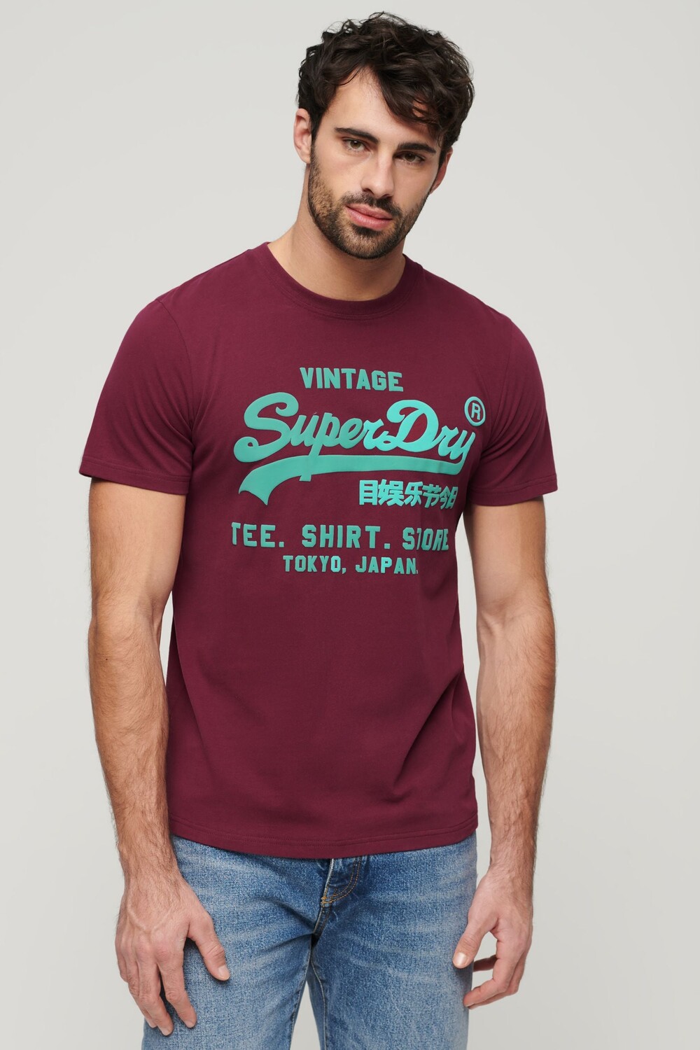 

Футболка с винтажным логотипом Superdry, фиолетовый